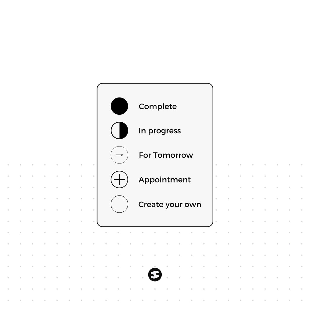 Day Master | Undated Daily Planner with Monthly Stickers