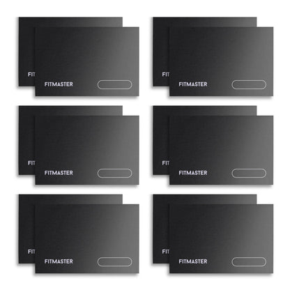 Twelve Fitmaster notebooks arranged in paired groups