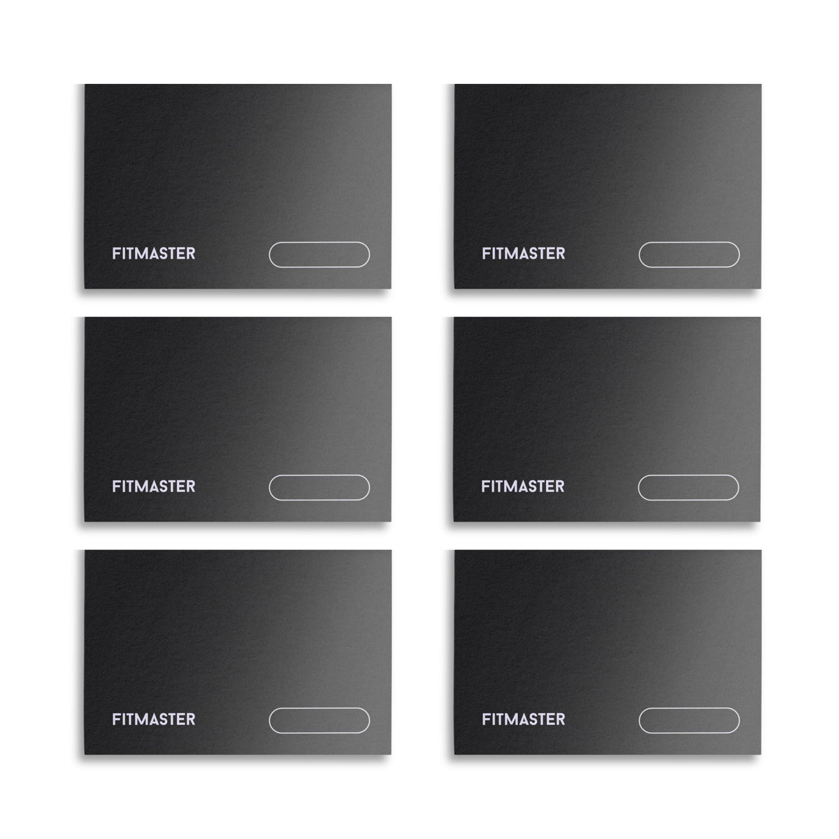 Six Fitmaster notebooks arranged in a grid