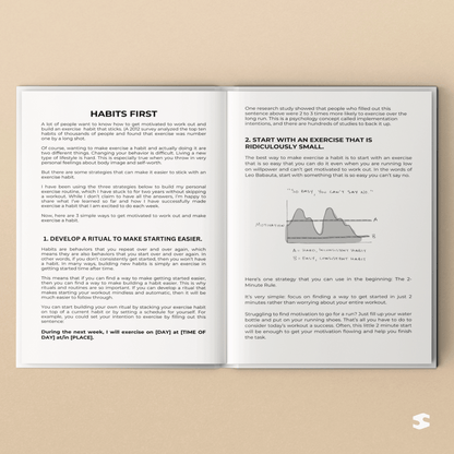 Fitness & Diet Planner habit-building information pages
