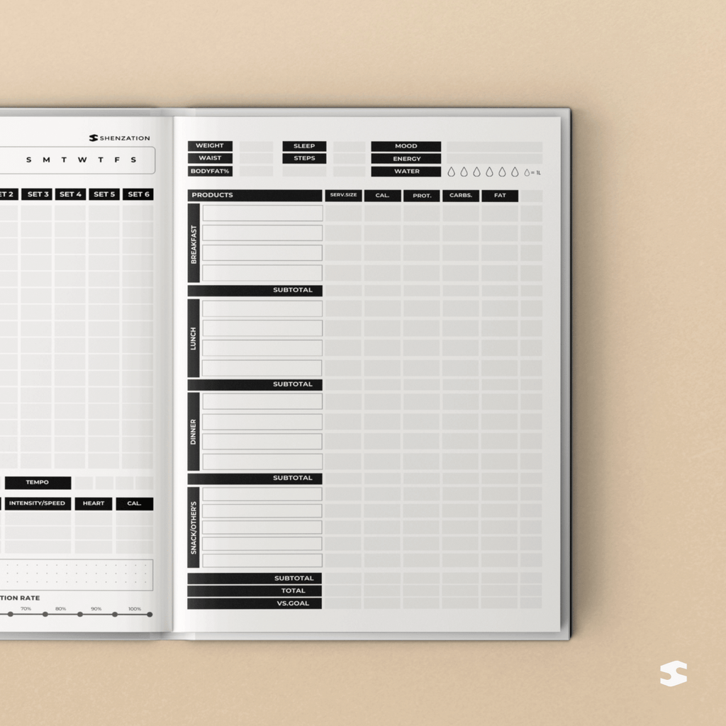 Fitness & Diet Planner | Workout Journal - Nutrition & Habit Tracker