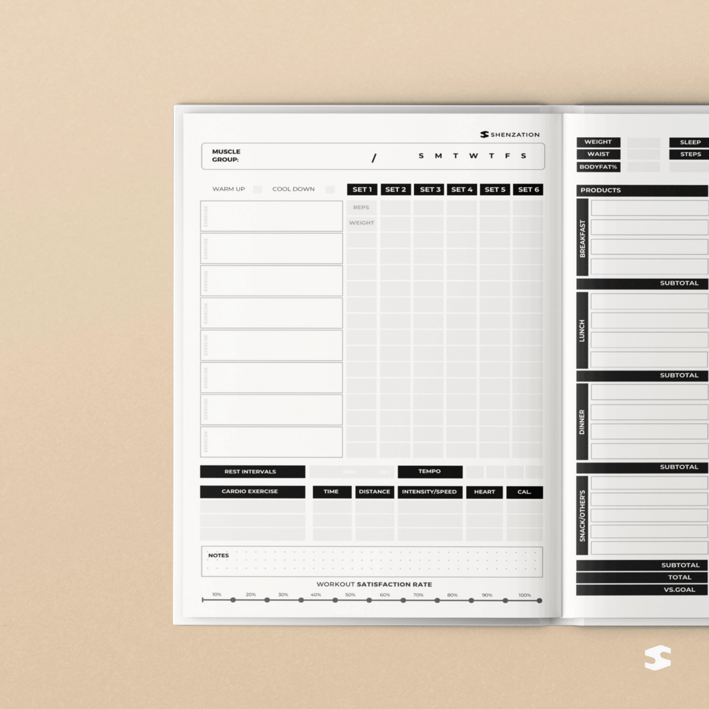 Fitness & Diet Planner | Workout Journal - Nutrition & Habit Tracker