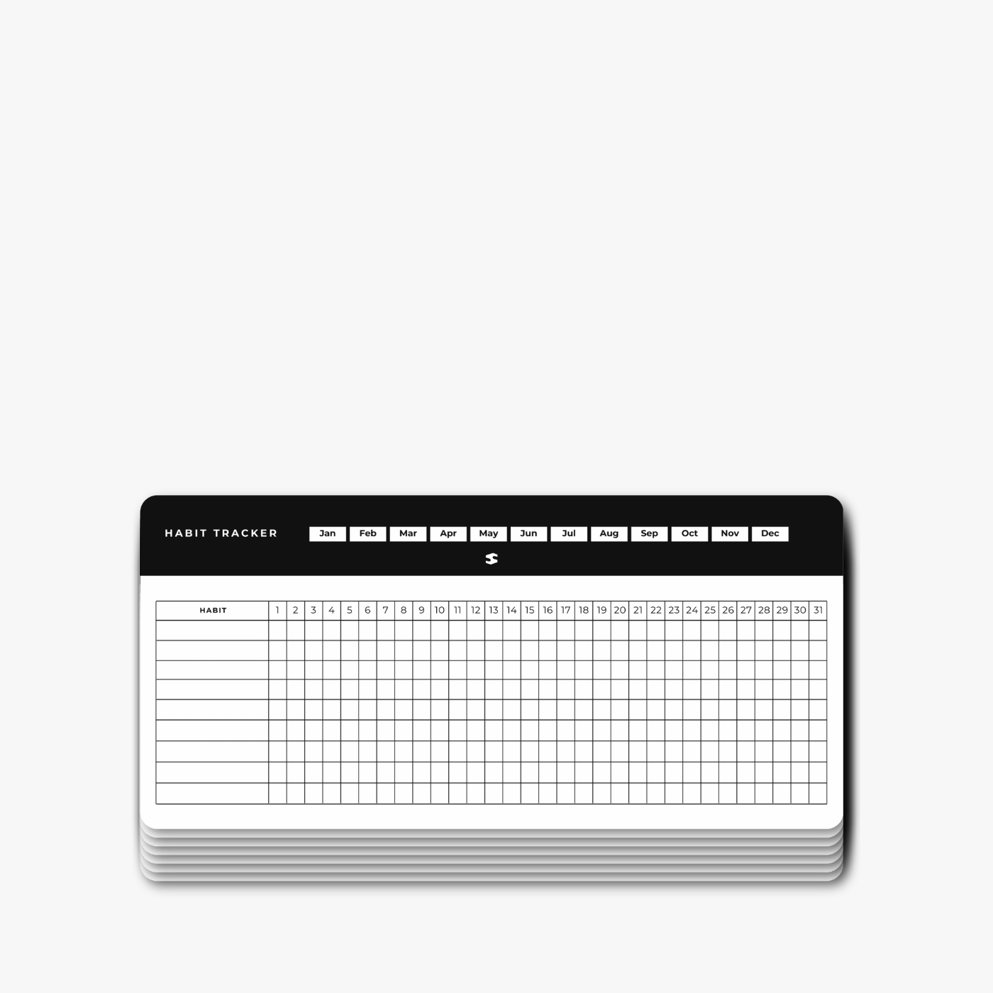 Habit Tracker Cards | 12-Month Goal System - Daily & Monthly Productivity Journal