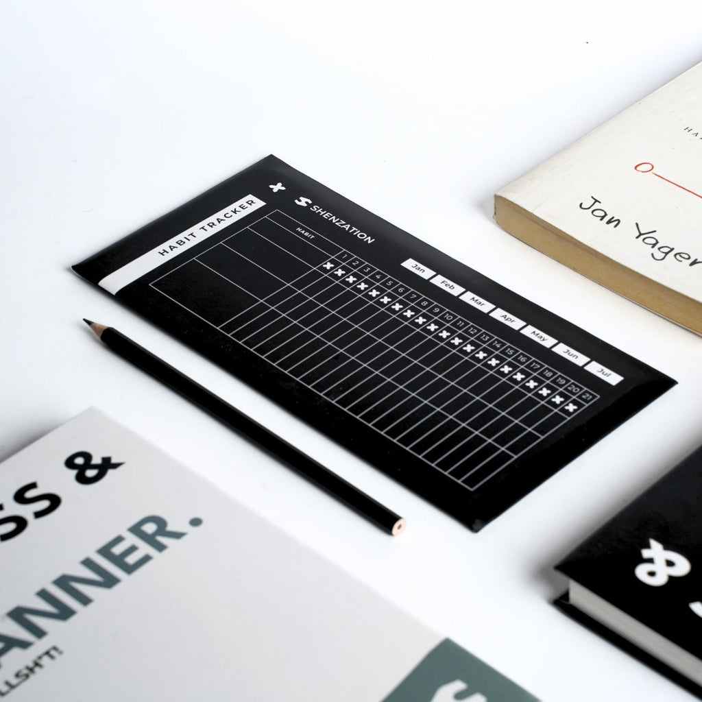 Habit Tracker Cards | 12-Month Goal System - Daily & Monthly Productivity Journal