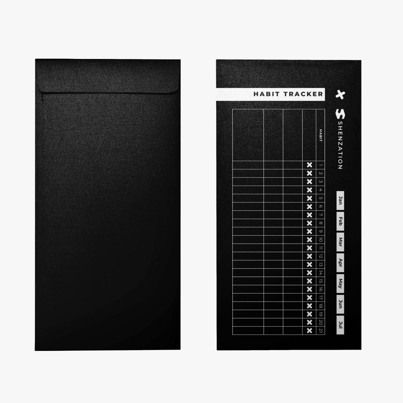 Habit Tracker Cards | 12-Month Goal System - Daily & Monthly Productivity Journal