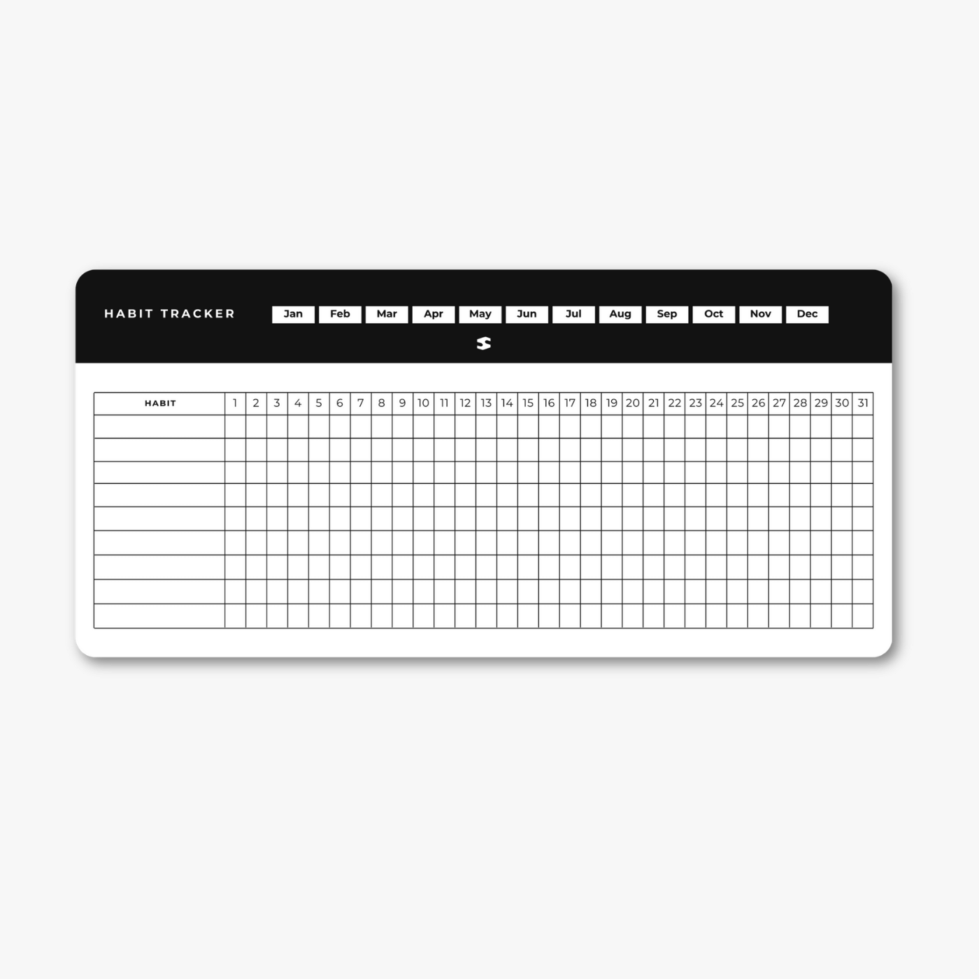 Habit Tracker Cards | 12-Month Goal System - Daily & Monthly Productivity Journal