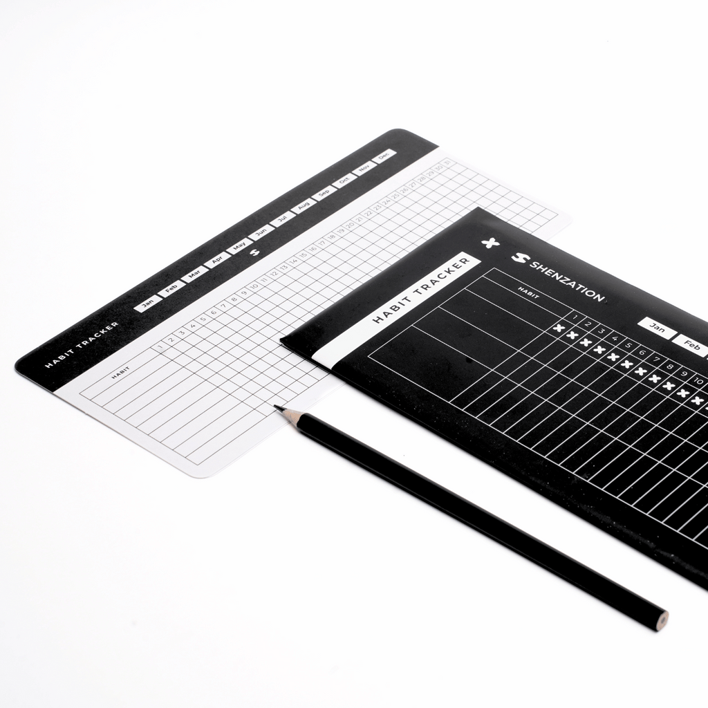 Habit Tracker Cards | 12-Month Goal System - Daily & Monthly Productivity Journal
