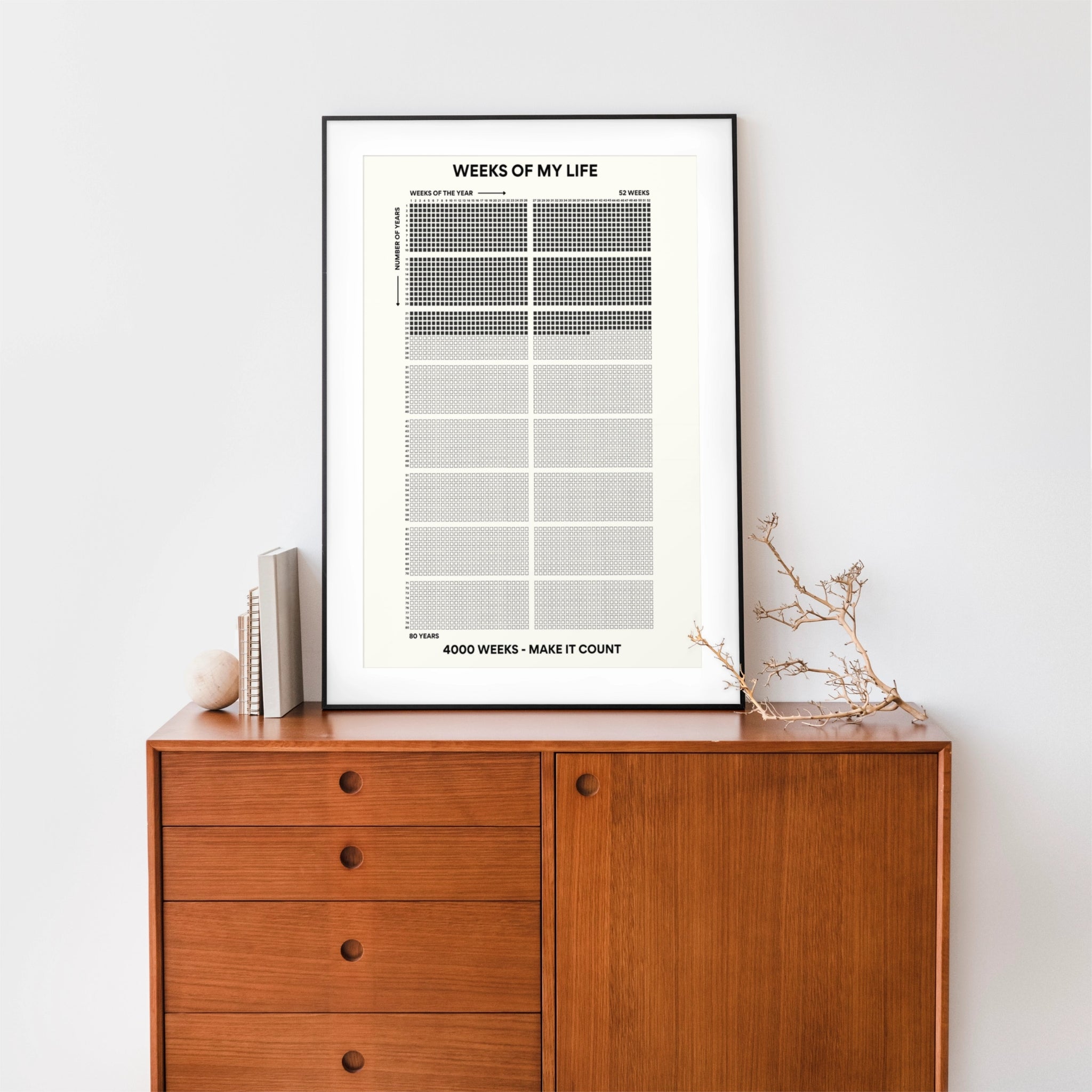 Memento Mori | Life Calender - Metal Frame - Basic Style