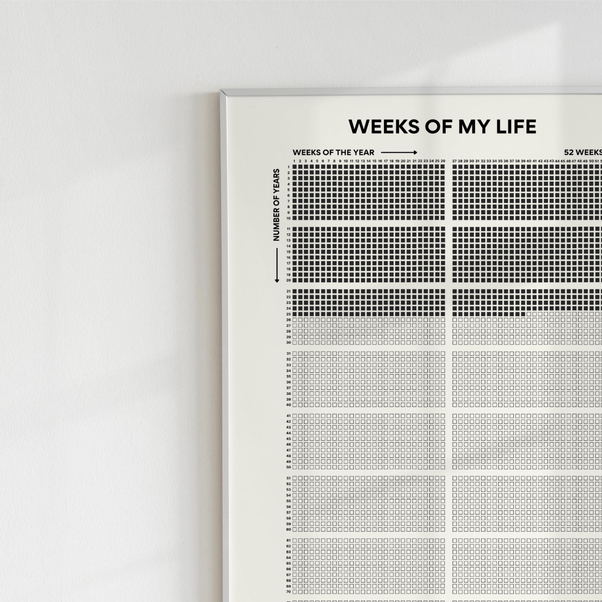 Memento Mori | Life Calender - Metal Frame - Basic Style