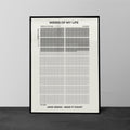 Life Calendar Metal Frame Basic Style Front View