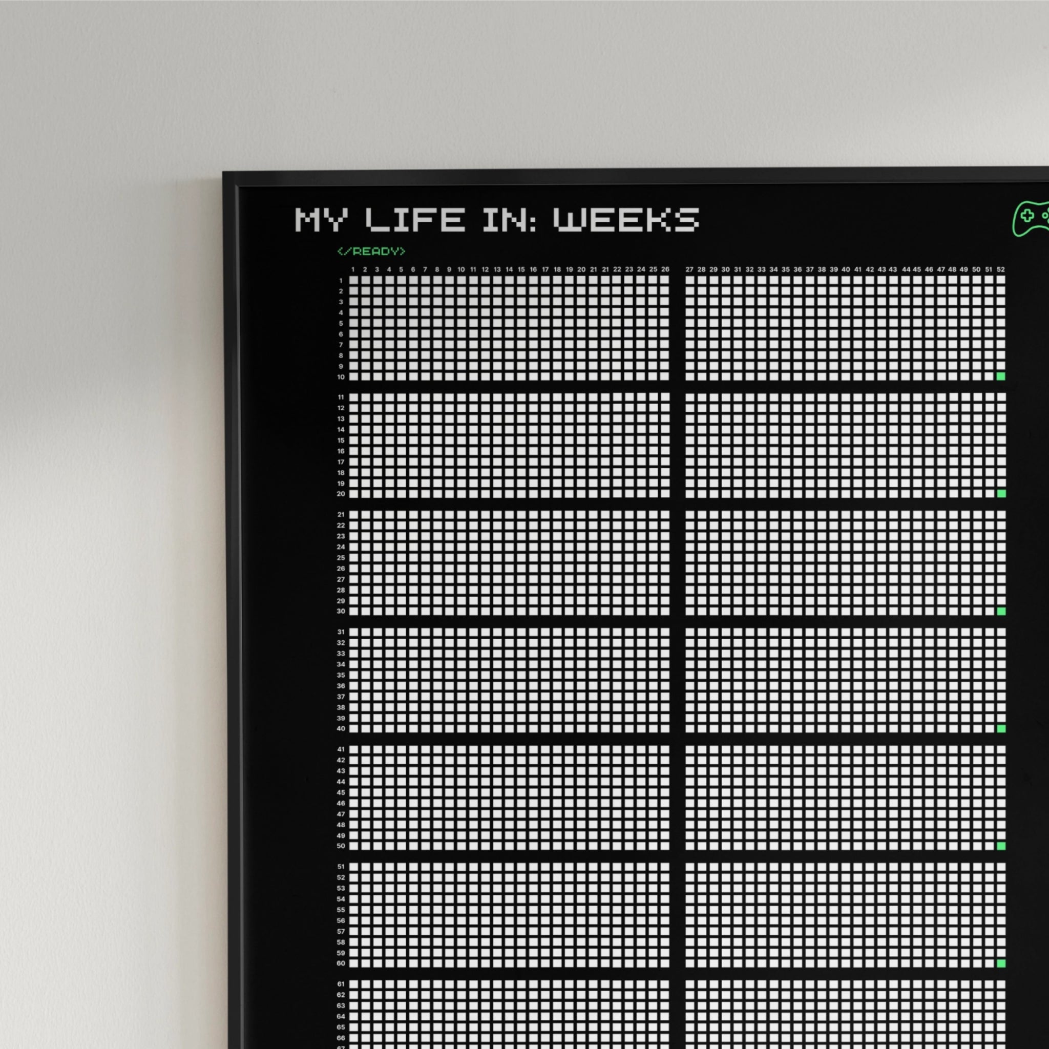 Memento Mori | Life Calender - Acrylic Board - Game Mode