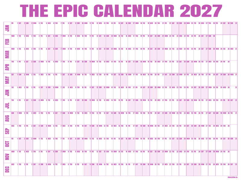 EPIC Calendar 2027