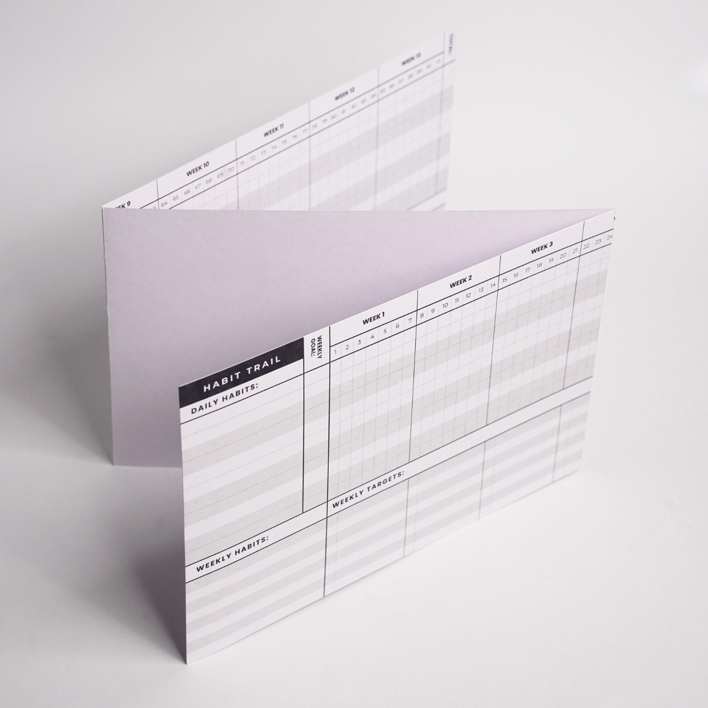 Habit Trail | 6-Month Habit Tracker System - Daily & Weekly Goal Cards Journal