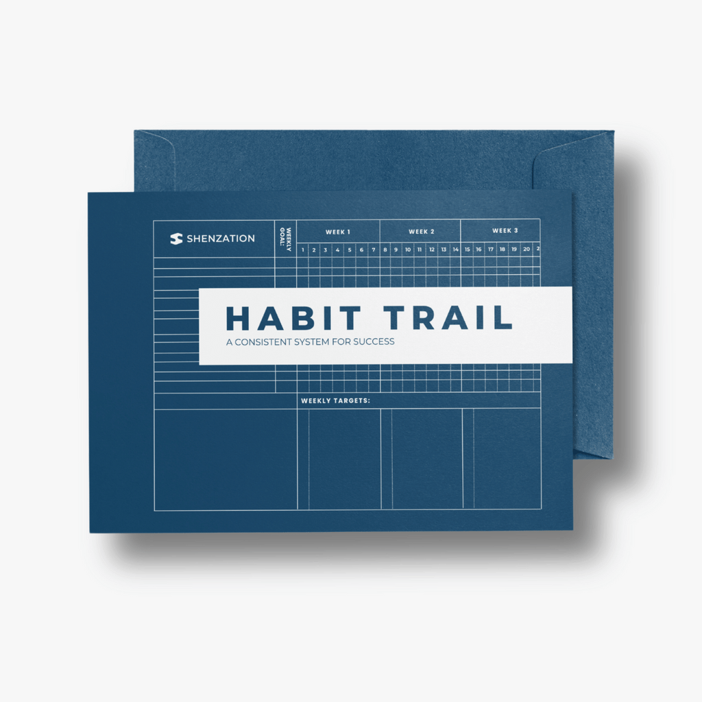 Habit Trail | 6-Month Habit Tracker System - Daily & Weekly Goal Cards Journal